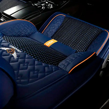 Fundas Completas para Asientos de Coche en cuero Italiano universal + REGALO: alfombrillas completas incluidas